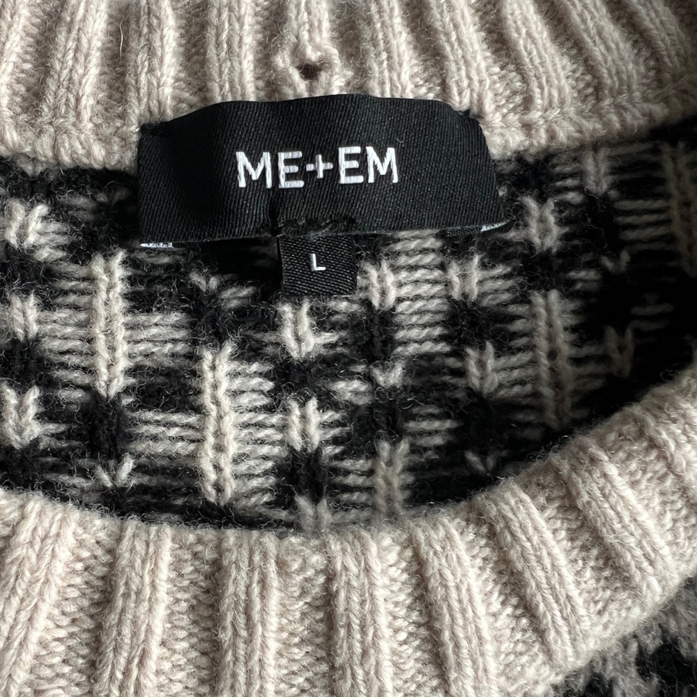 Me+Em Sweater Vest with detachable turtle neck. Size Large. - Picture 7 of 8